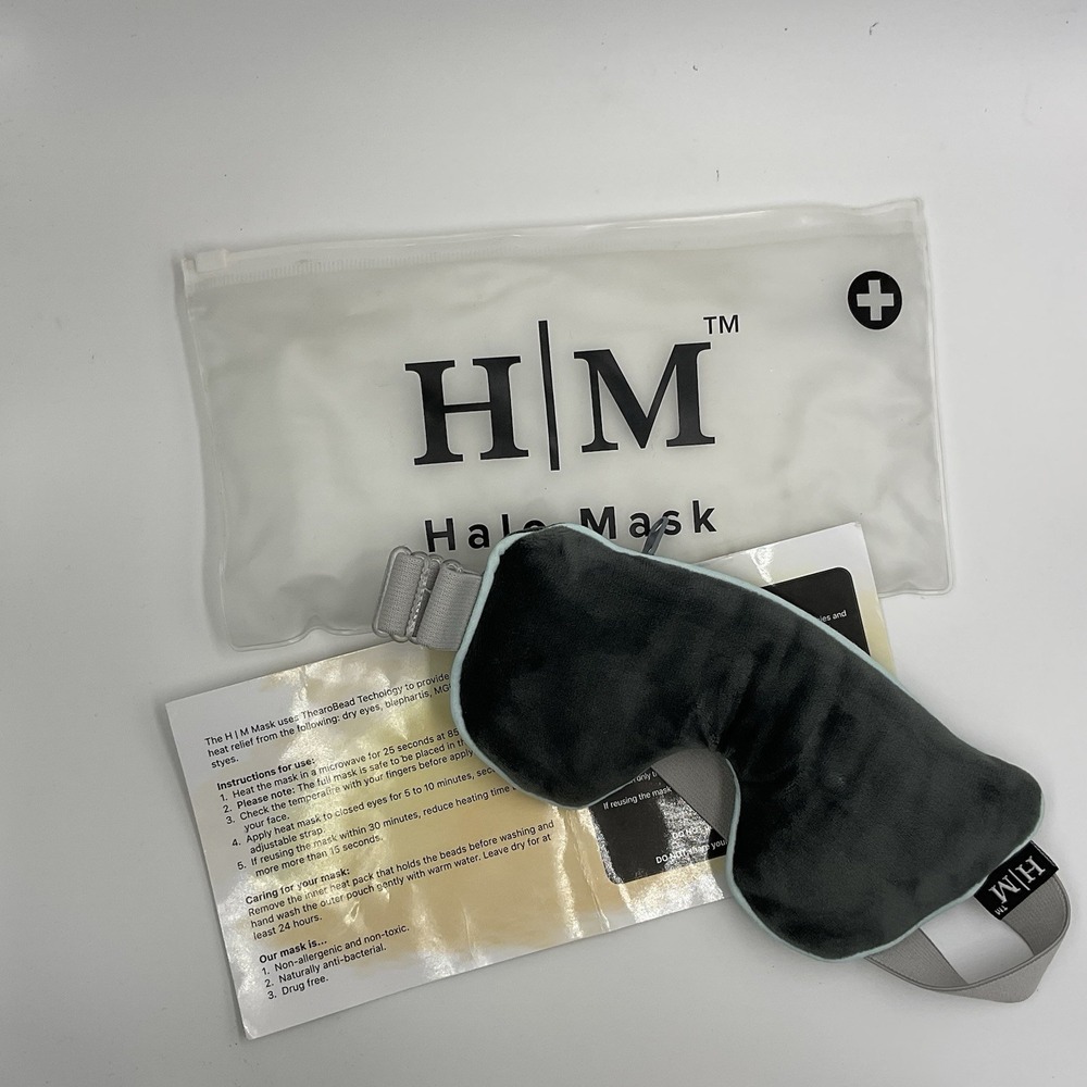 Soft Contoured Heated Eye Mask - Microwavable Relief for Eye Strain & Hydration